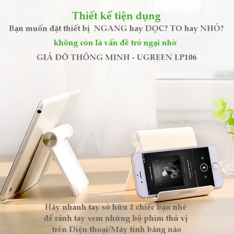 Giá đỡ Điện thoại/Máy tính bảng năng động UGREEN LP106 30285 - Hàng Chính Hãng