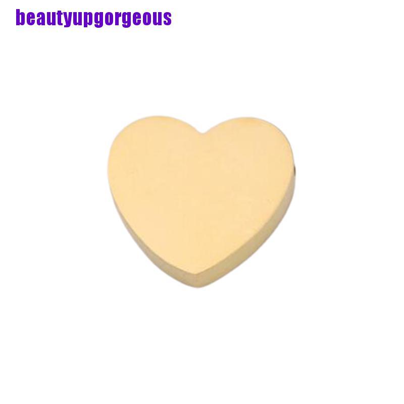 Bộ 70 hạt xâu chuỗi hình trái tim màu vàng kim dùng làm trang sức thủ công