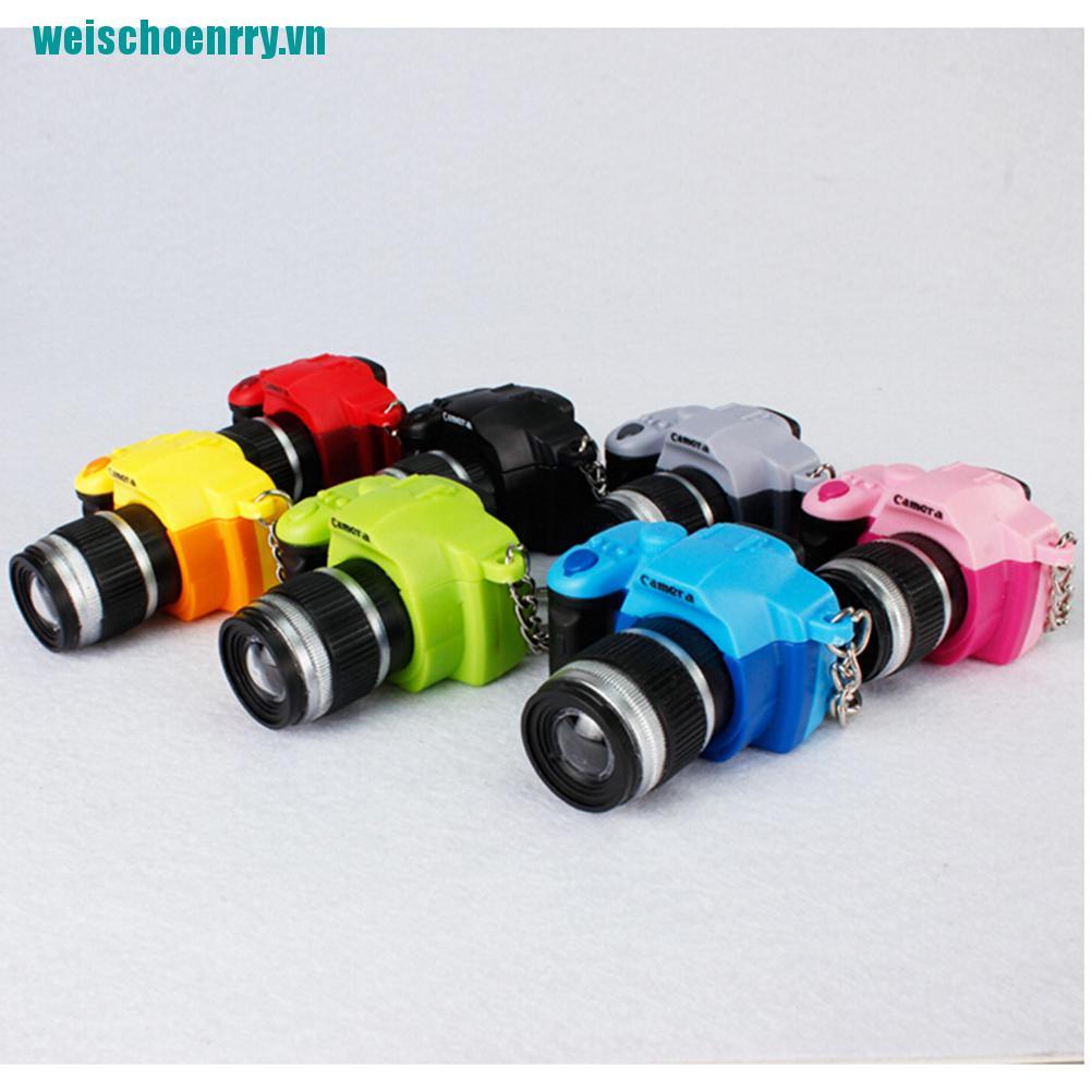 Weis♪Móc Khóa Hình Máy Ảnh Có Đèn Flash Và Âm Thanh Dễ Thương