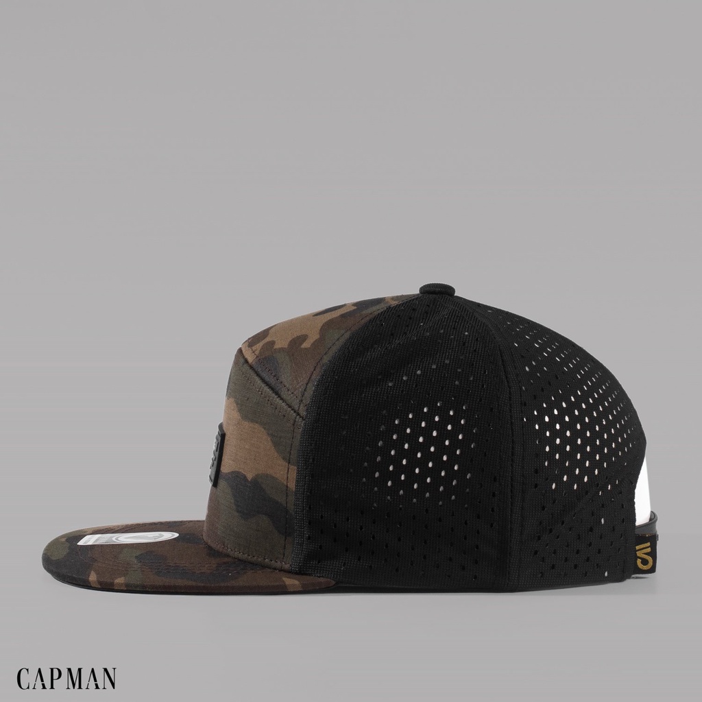 Mũ lưỡi trai CAPMAN chính hãng full box, nón kết nam snapback vải dù CM101 màu rêu