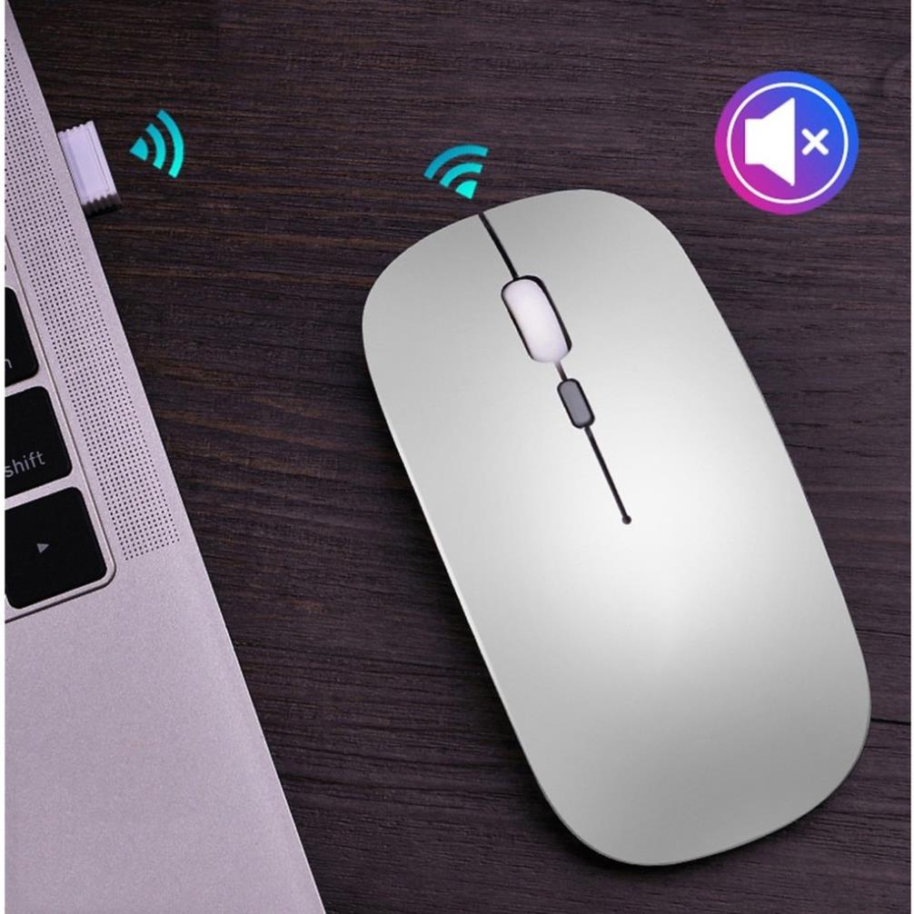 Chuột ko dây sạc điện 2 chế độ CAO CẤP Cho Pc/Laptop/tablet táo/Phone/Notebook/Tablet/Ti vi