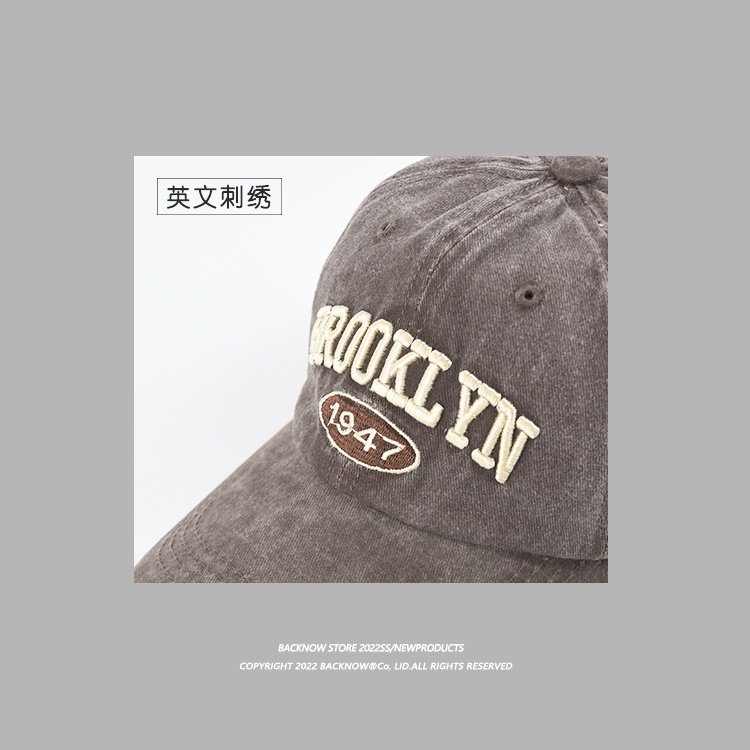 Mũ Lưỡi Trai Mềm Mại Thêu Họa Tiết Phong Cách Retro Mỹ Dễ Phối Đồ Thời Trang Mùa Hè Cho Nam Và Nữ