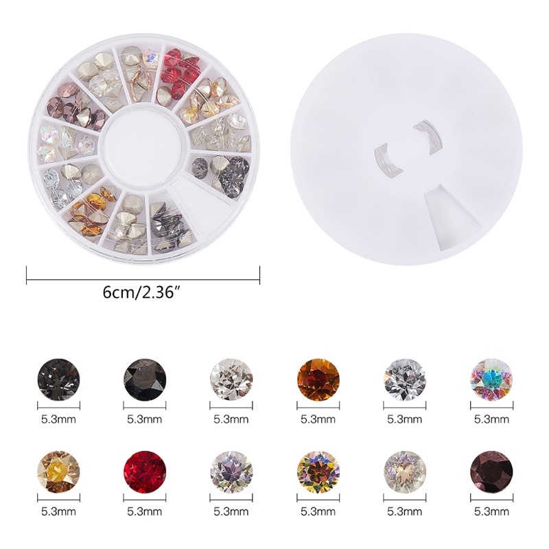Đá Acrylic Trong Suốt Lấp Lánh Trang Trí Móng Tay