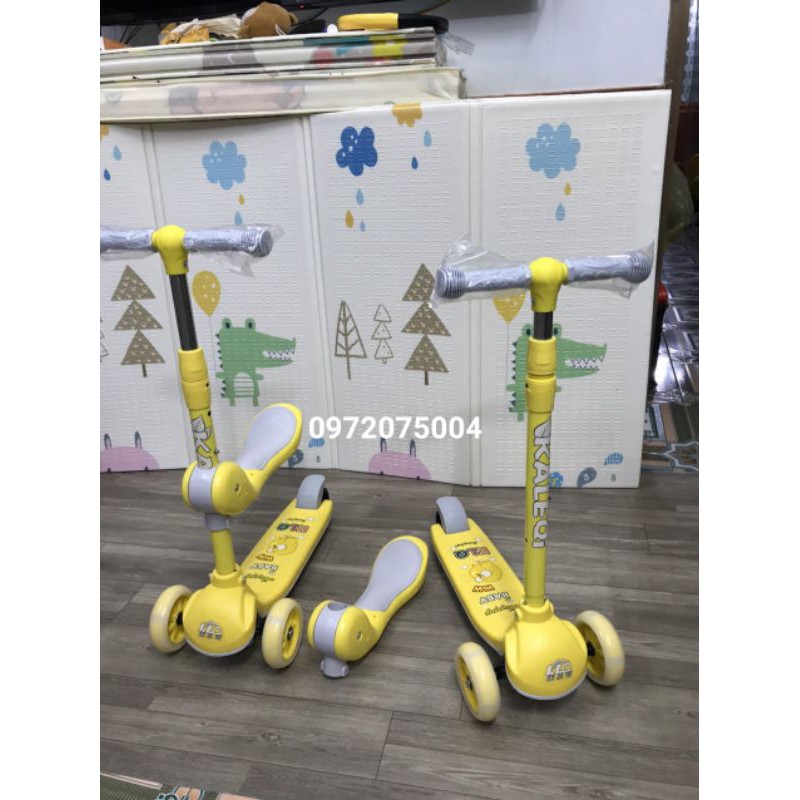 [XẢ KHO GIÁ GỐC] xe trượt Scooter đa năng 2in1 có ghế ngồi phát nhạc và đèn cho bé