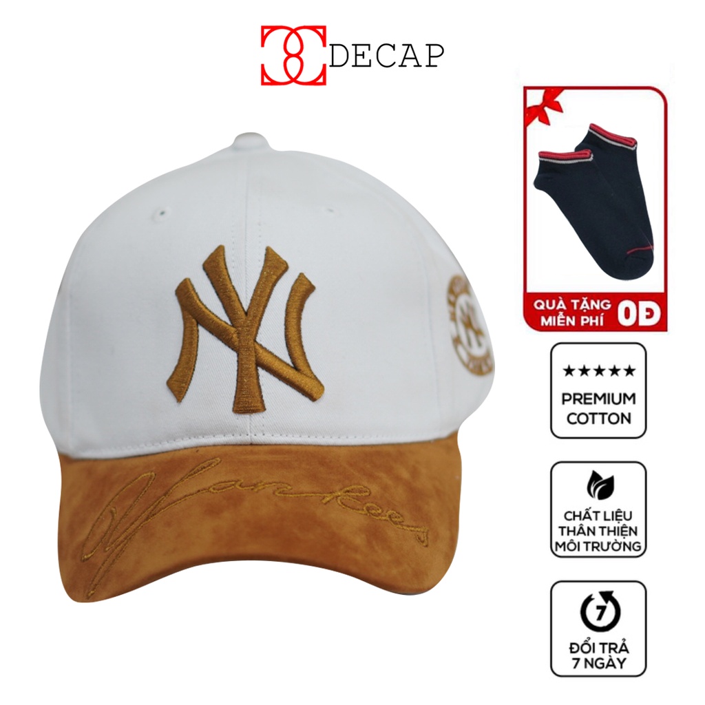 Nón mũ kết lưỡi trai thời trang phom đẹp nam nữ unisex ulzzang snapback kiểu NY vải nhung |DECAP SHOP