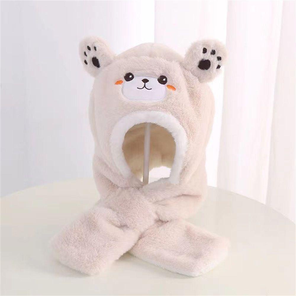 Mũ Trùm Tai Giữ Ấm Họa Tiết Hoạt Hình Dễ Thương Cho Bé