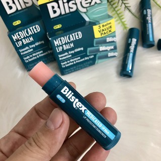 Son dưỡng môi chống nắng Blistex Medicated SPF 15 - Mỹ, vị the mát [ Date 8/2022]