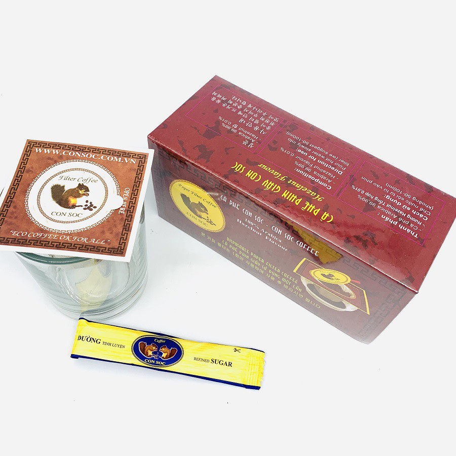 Cà phê Con Sóc phin giấy Hộp Tím Đơn( Hộp 10 gói) | BigBuy360 - bigbuy360.vn