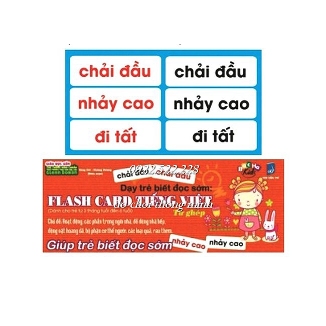 Thanh lý 259k còn 99k FLASH CARD TIẾNG VIỆT TỪ GHÉP flashcard