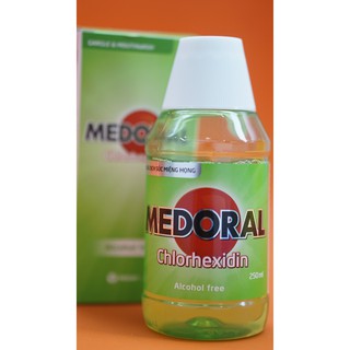 Nước súc miệng MEDORAL Chlorhexidin không cồn 250ml