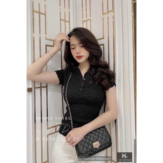 Áo Xốp Nhăn Khuy Cúc Cổ Bẻ | BigBuy360 - bigbuy360.vn