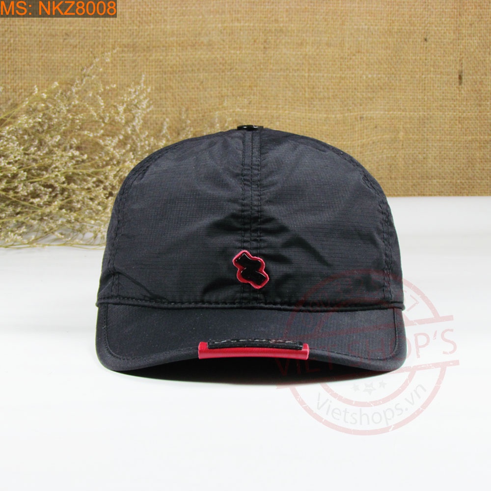 Nón kết vải dù cao cấp NKZ8008 đen, nón kết nam nữ chất lượng cao, nón phụ kiện đẹp dạo phố, du lịch