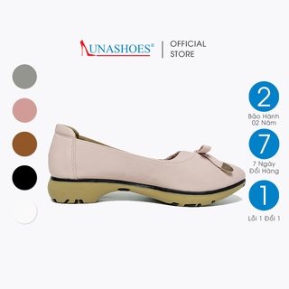 Giày slip on nữ 3p Lunashoes 42303 da bò 100% mềm đế cao su cực đẹp giầy da bò êm chân