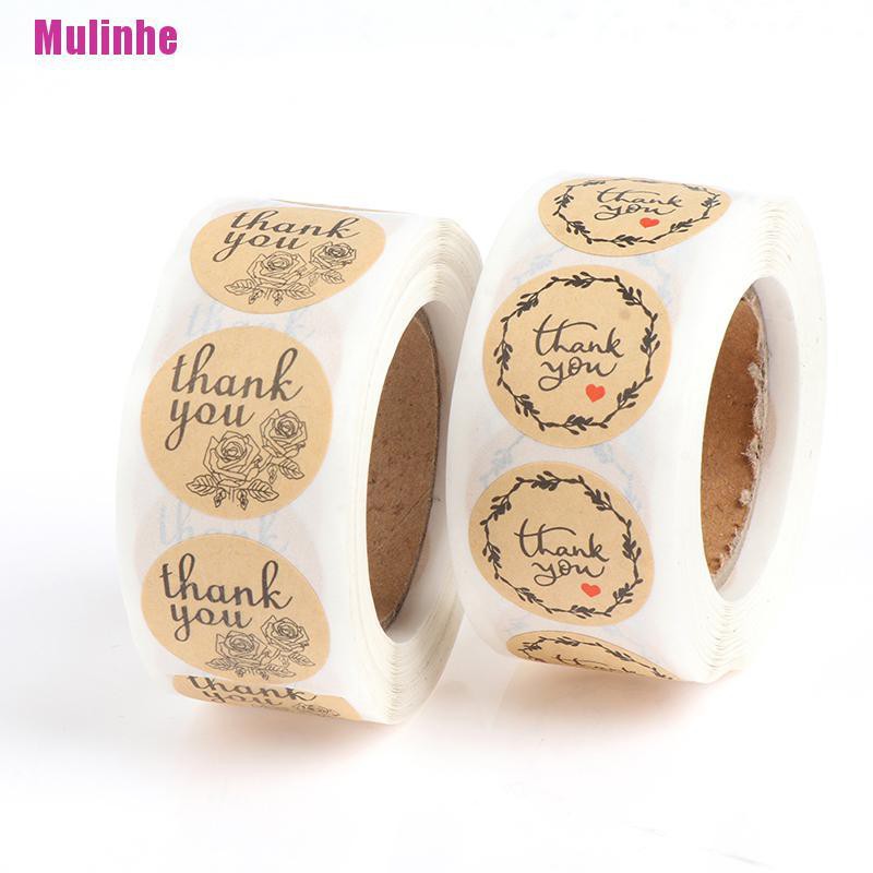 Set 500 miếng sticker chữ thank you dán trang trí xinh xắn