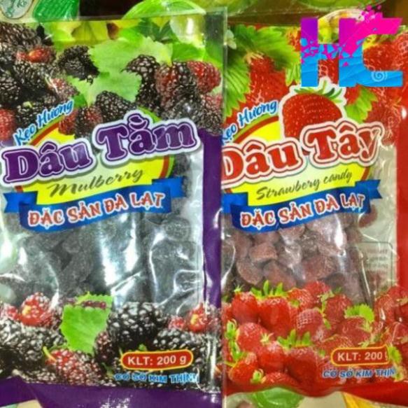 KẸO DẺO HƯƠNG DÂU TÂY/ DÂU TẰM ĐẶC SẢN ĐÀ LẠT GÓI 200G