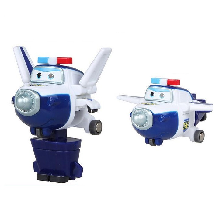 Super wings đồ chơi đội bay siêu đẳng Robot biến hình kết hợp xe cứu hộ nhỏ - Cảnh Sát Paul