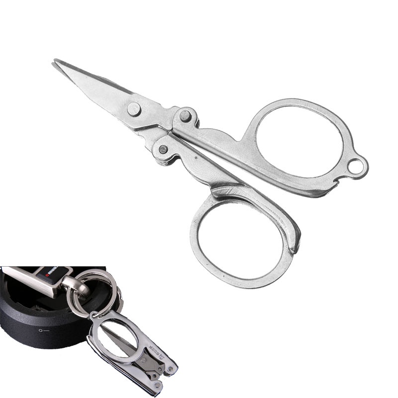 Kéo mini bỏ túi bằng thép không gỉ dạng gập lại được nhỏ gọn