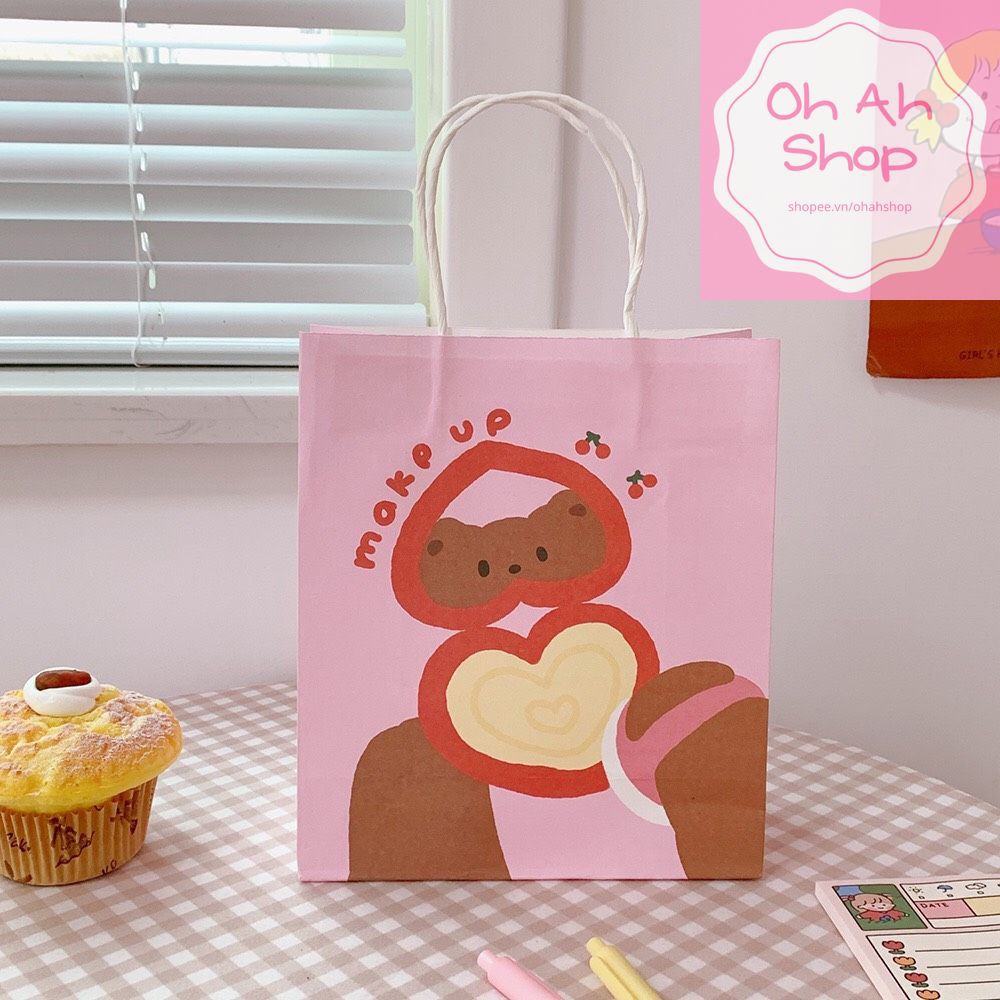 🍓 Túi Giấy Gói Quà Tặng Sinh Nhật Cực Dễ Thương Mẫu Gấu Thỏ | BigBuy360 - bigbuy360.vn