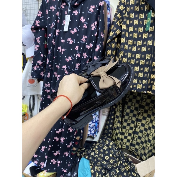 Giày oxford,đốc nơ 2022,quai đính ngọc  Giày Oxford Giày Búp Bê Ulzzang Hàng Quảng Châu Siêu Đẹp