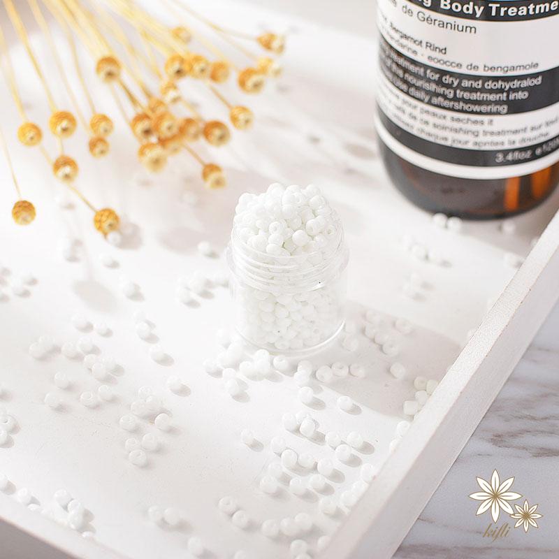 Set 500 Hạt Thủy Tinh Nhỏ Nhiều Màu Làm Trang Sức Cho Bé DIY