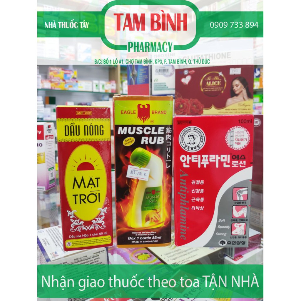 Dầu nóng xoa bóp Eagle Brand Muscle Rub 85ml dạng chai lăn tiện dụng - Hàng chính hãng