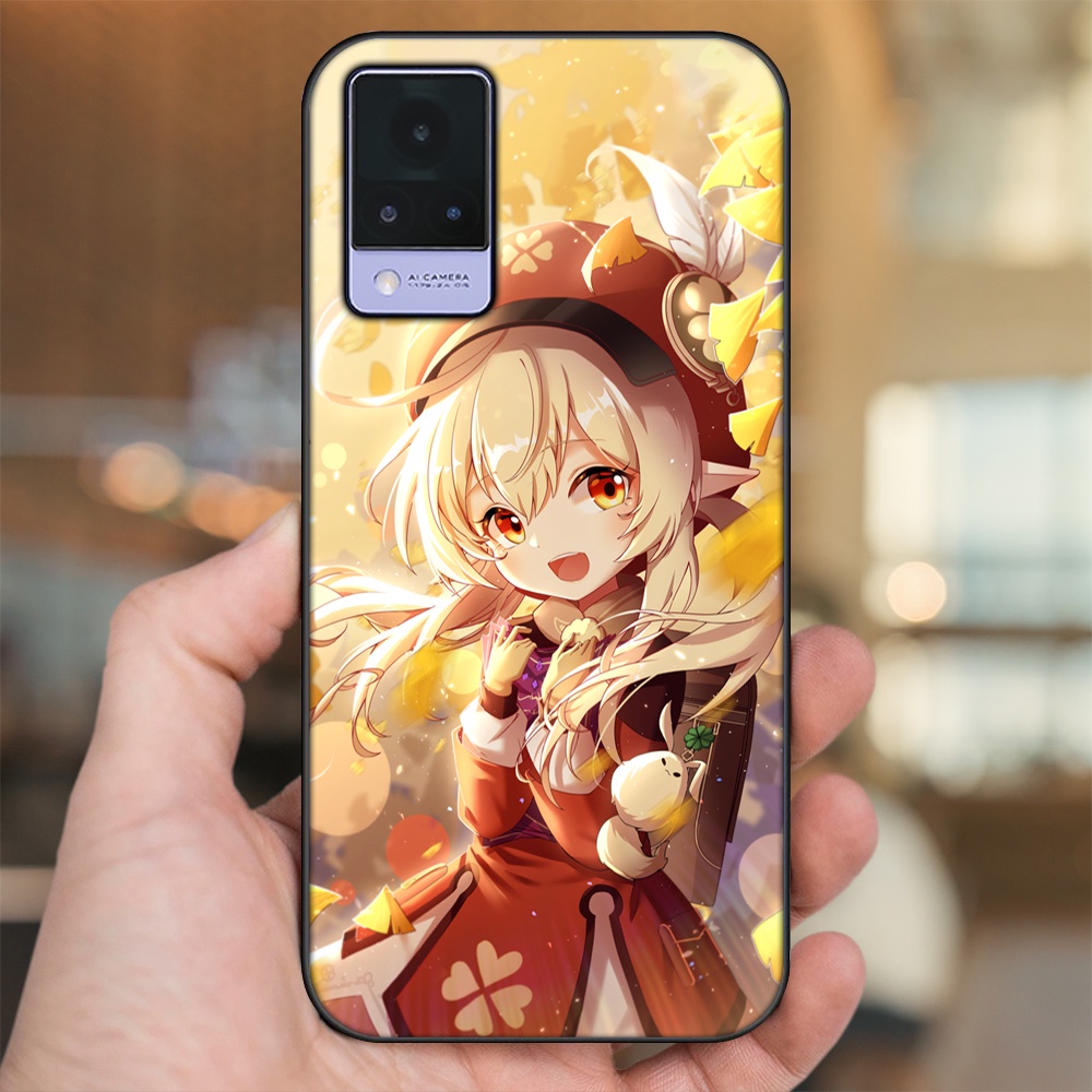 Ốp lưng Vivo V21 viền đen in hình Klee Genshin Impact