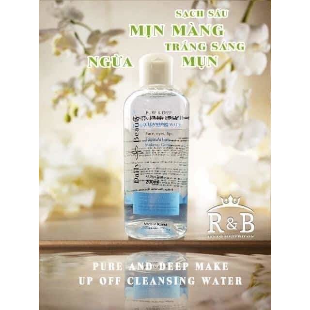 Nước tẩy trang Hàn Quốc Daily Beauty Pure &amp; Deep Make-up Off Cleansing Water