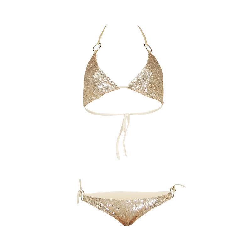 Bikini cổ yếm đính sequin lấp lánh