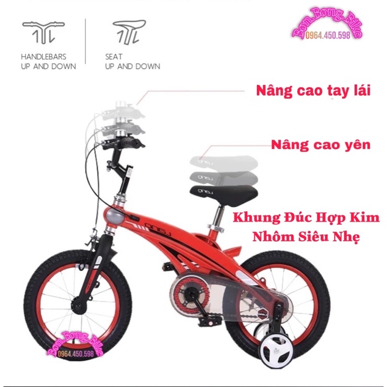 Xe đạp trẻ em LanQ Khung Đúc Hợp Kim Siêu Nhẹ Nhập Khẩu Chính Hãng