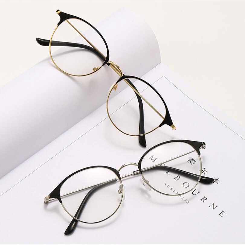 Kính Tròn Gọng Kim Loại Phong Cách vintage unisex