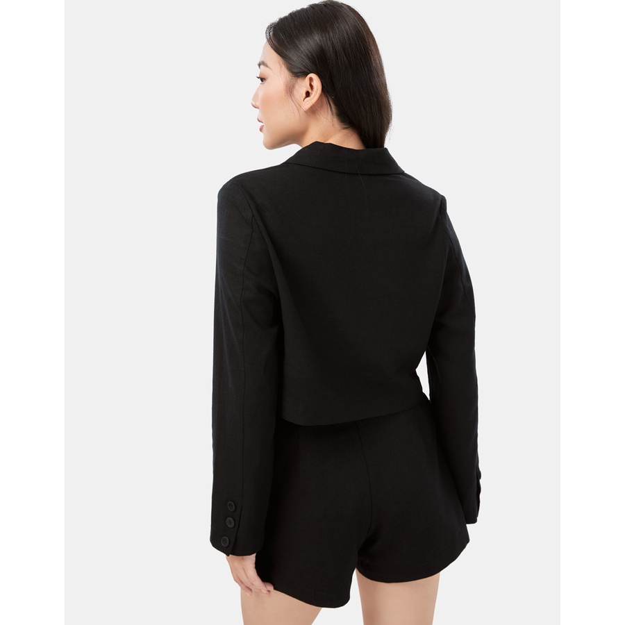 Áo Cropped Nữ Thời Trang JUNO Blazer Cá Tính JNAKI013