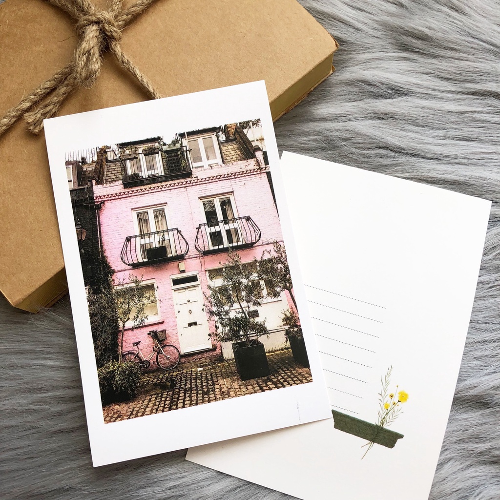 Postcard, Thiệp chúc mừng, Tranh trang trí BST Urban Thành thị  kèm bao thư Kraft