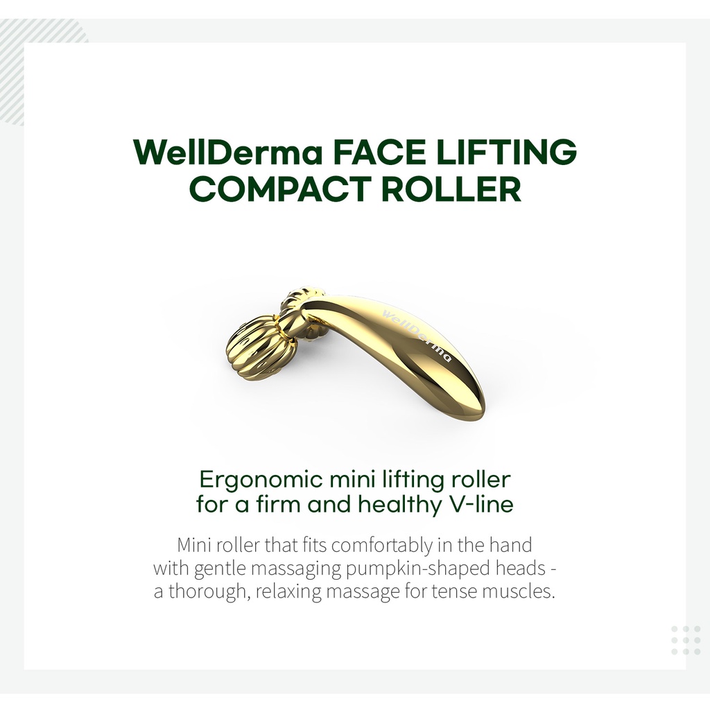 Bộ huyết thanh serum Cica và con lăn Wellderma v-line mini Cica Beauty Care Serum & Roller Set