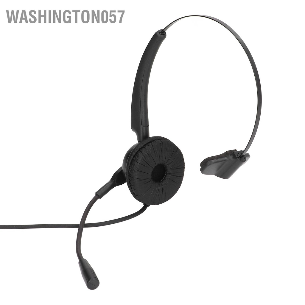 Có thể bán buôn Tai nghe điện thoại RJ9 Loại bỏ tiếng ồn dây lò xo một mặt có Mic cho Trung tâm cuộc gọi văn phòng Washington057 Hàng giao ngay