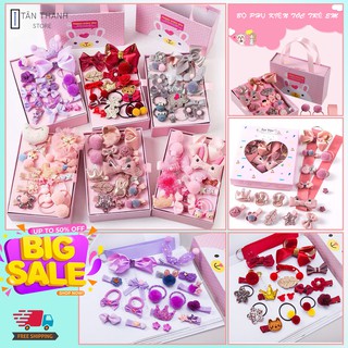 Dây buộc tóc cho bé❤️SALE❤️Hộp phụ kiện nơ kẹp tóc 18 mẫu khác nhau phong cách hàn quốc cho bé gái siêu dễ thương
