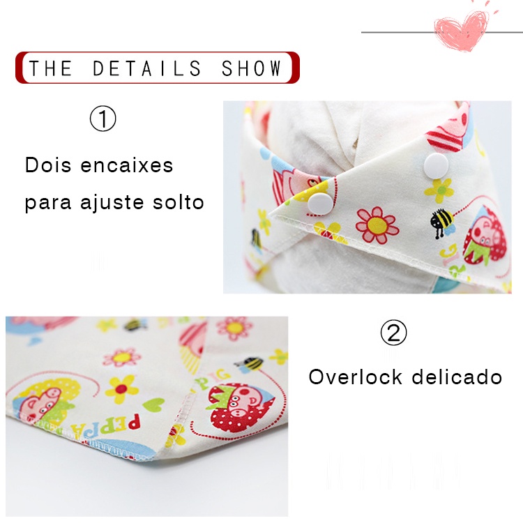 Yếm Ăn Cotton Hình Tam Giác Kiểu Hoạt Hình Xinh Xắn Cho Bé