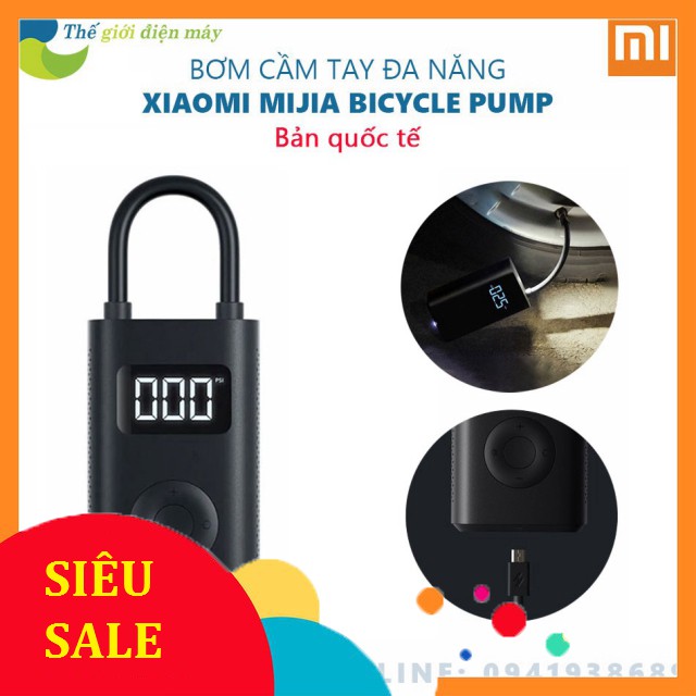 [SiêuRẻ] [Bản Quốc Tế] Bơm cầm tay đa năng Mijia Bicycle Pump DZN4006GL- Bảo Hành 6 Tháng - Shop Thế Giới Điện Máy .