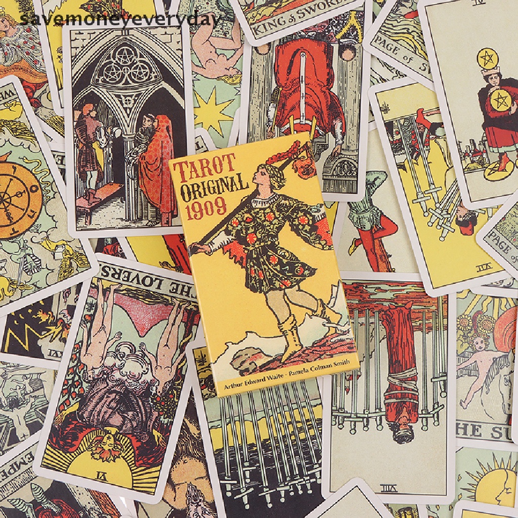 [savemoneyeveryday] Tarot Original 1909 Deck Card 1909 Rider Waite Smith Tarot Board Game Divination Boutique