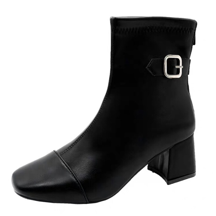 bốt nữ cổ lửng da trơn phong cách sang trọng 2021 | BigBuy360 - bigbuy360.vn