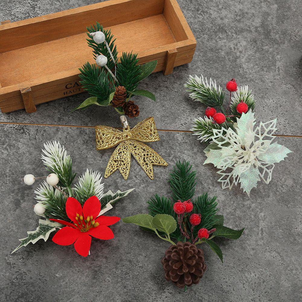 Set 4 Nhánh Quả Mọng Đỏ Trang Trí Cây Thông Noel