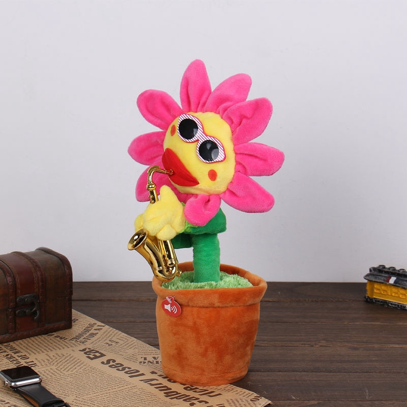 Rung Hoa mặt trời đầy mê hoặc Hoa hướng dương thổi Nhảy múa và hát đồ chơi trẻ em sang trọng