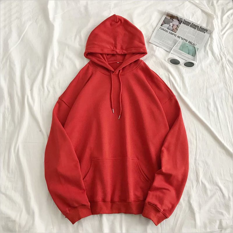 Áo Hoodie Màu Sắc Đơn Giản Thời Trang Cho Cặp Đôi