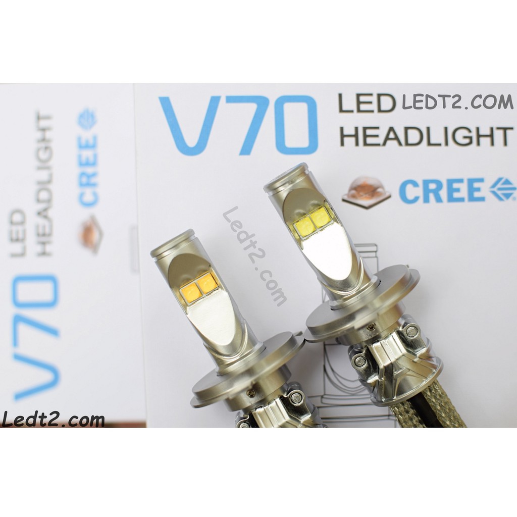  Đèn pha LED V70 chip CREE XHP50 + XHP70 [SL: 1 cái] [BH 1 năm]