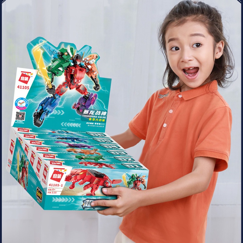 Đồ chơi Lắp ráp Robot Khủng Long, Enlighten 41105 Dinosaur Robot, Xếp hình thông minh, Mô hình Robot