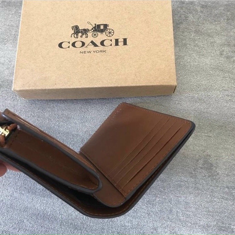 Ví Coach da thật pha canvas hàng đẹp