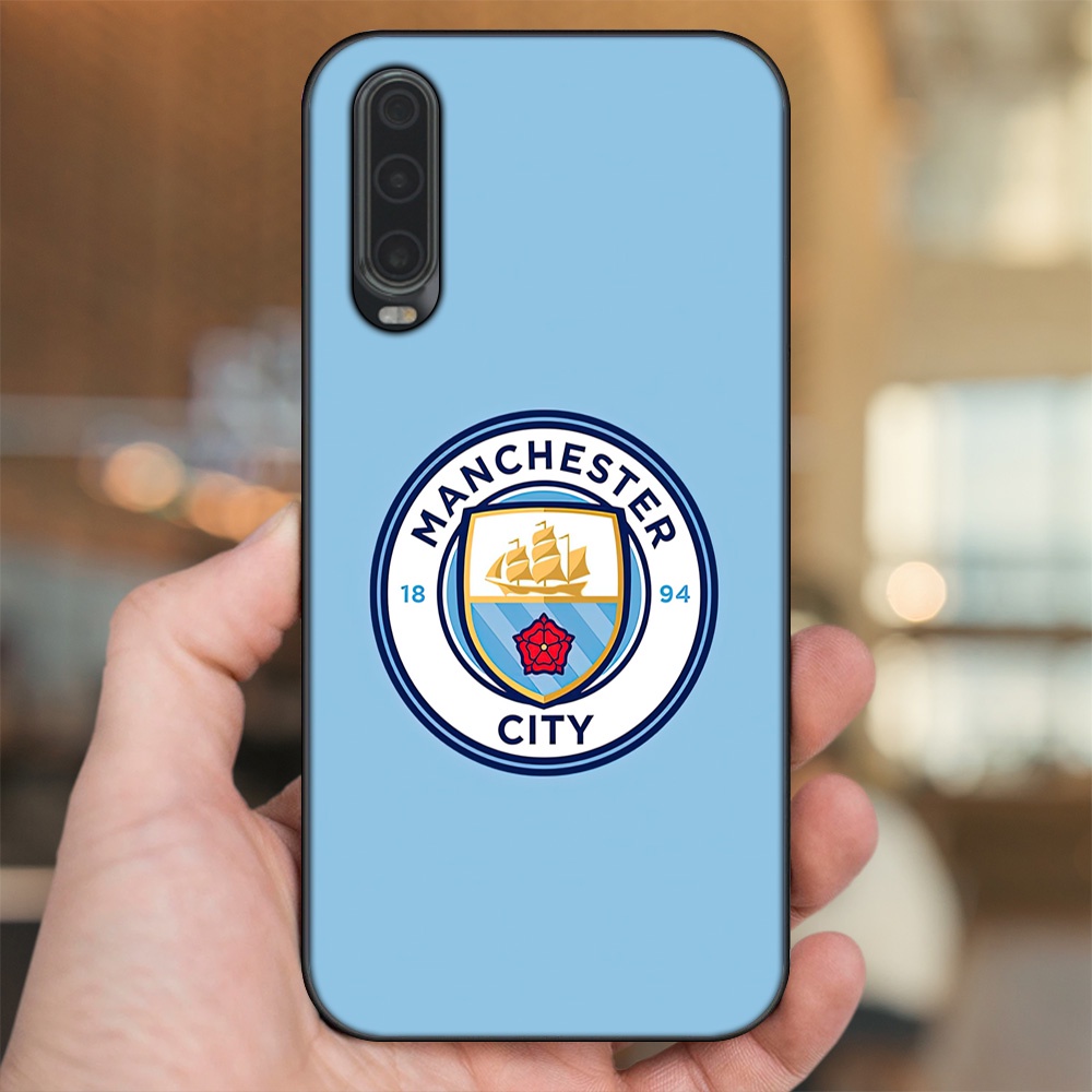 Ốp lưng Huawei P30 viền đen in hình Manchester City MC