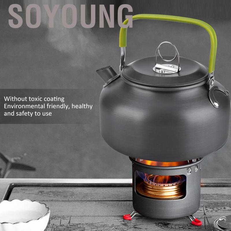 [Hàng tồn kho] Ấm nước 800ml tiện lợi khi cắm trại ngoài trời