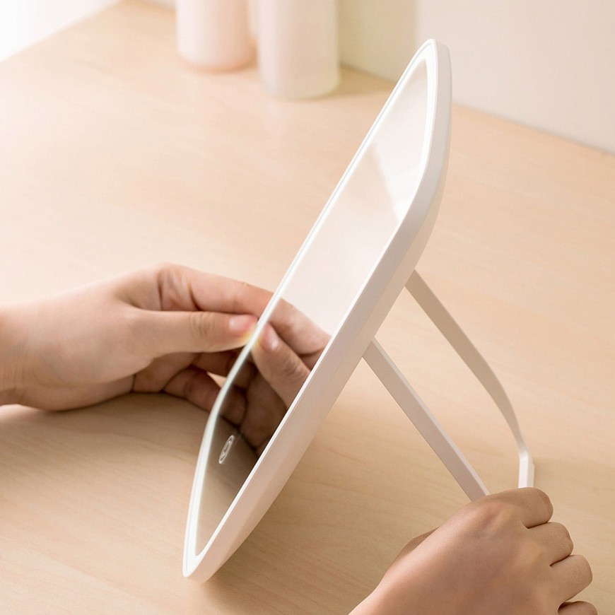 Xiaomi Youpin Gương Trang Điểm Để Bàn Jordan&amp;Judy Với Đèn Led Có Thể Gấp Gọn Được