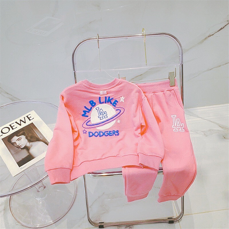 Bộ bé gái thu đông chất cotton LA NY