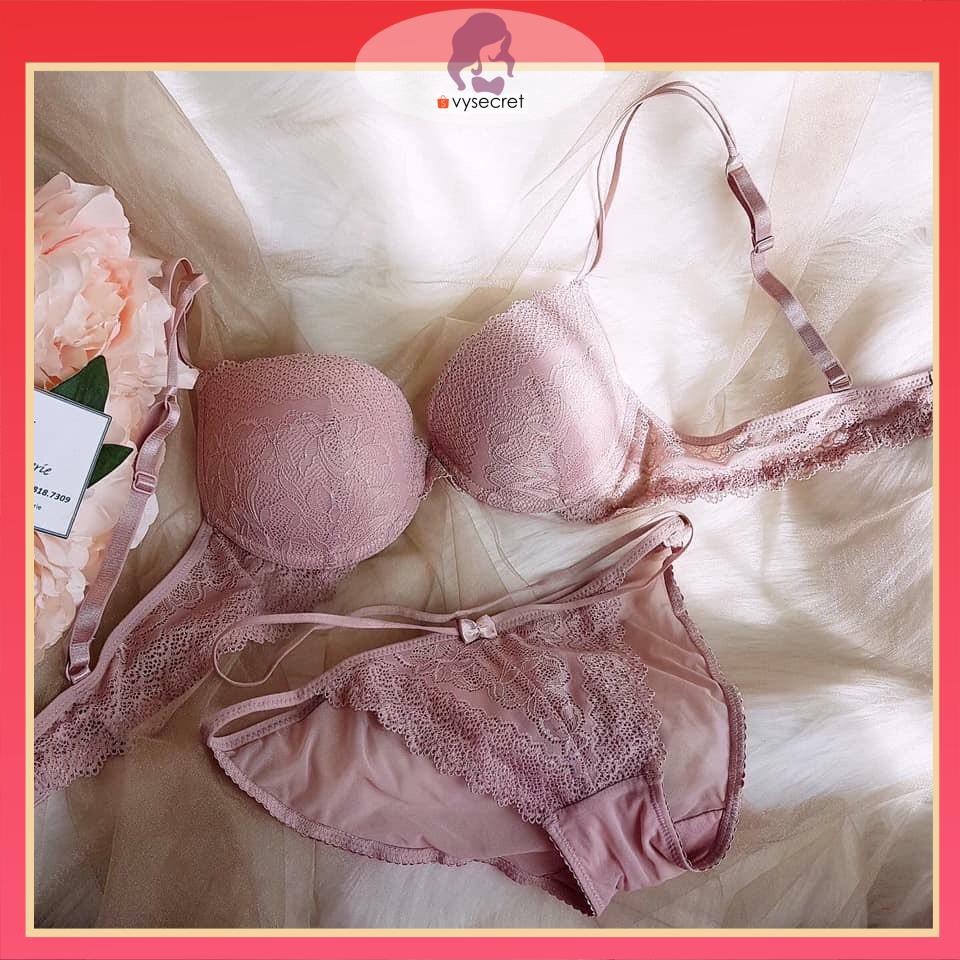 Bộ đồ lót ren cao cấp ,set đồ chip Vic ren quần dây có gọng đệm nâng ngực C199 | BigBuy360 - bigbuy360.vn